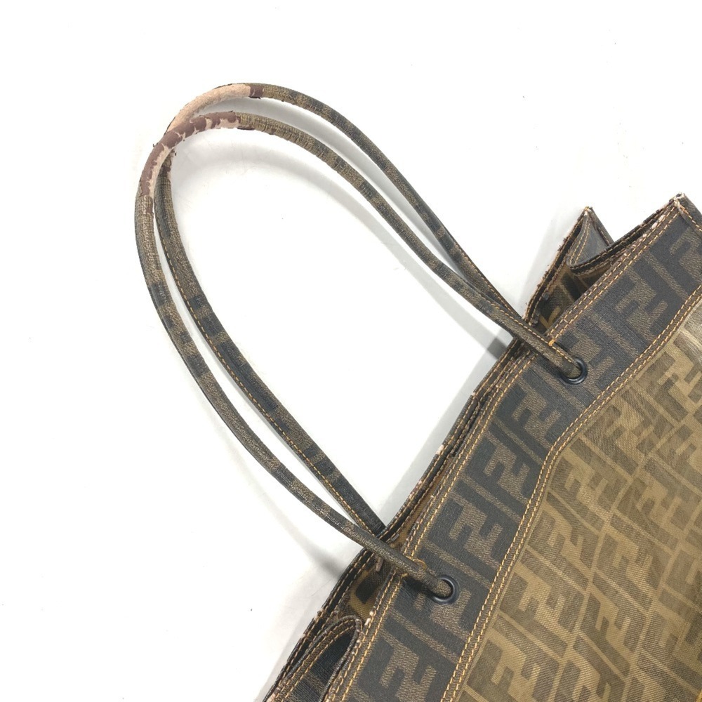 FENDI Brown Leather Zucca Shoulder Bag - Picture 9 of 14
